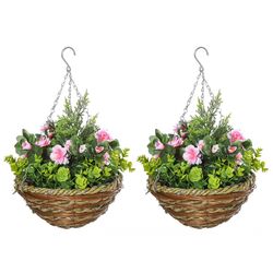 Set de plante artificiale in ghivece Outsunny 844-360 (Brown/Green)
