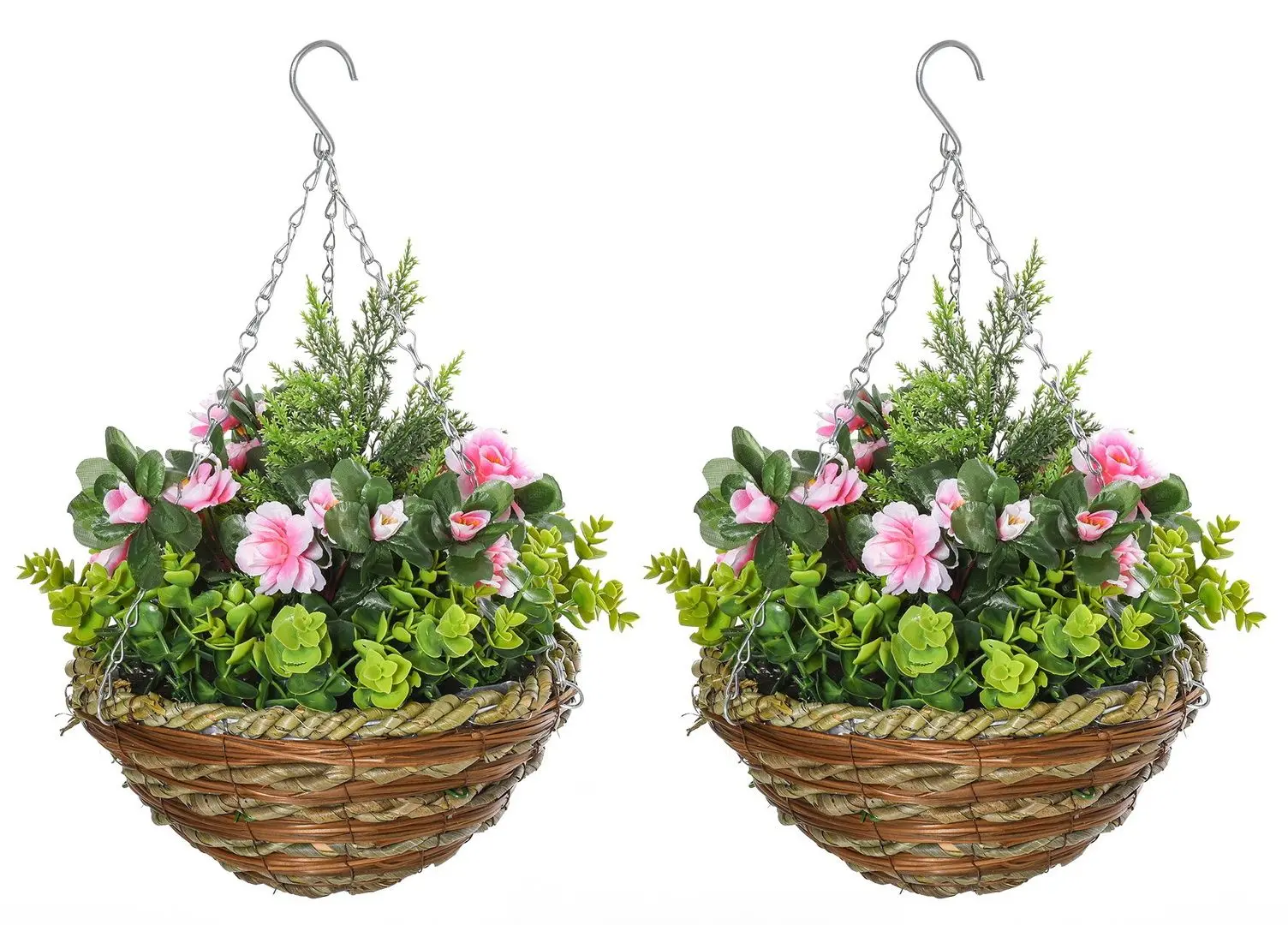 Set de plante artificiale in ghivece Outsunny 844-360 (Brown/Green)