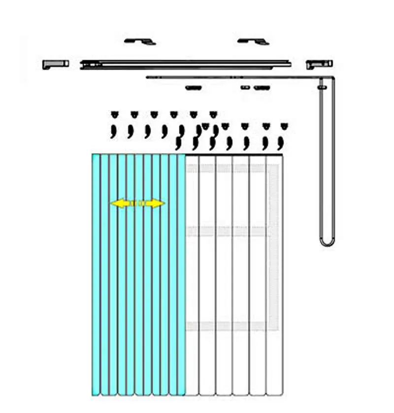 Cornisa pentru draperii Scom Sistem 8 2.95х1.7m - 3