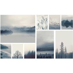 Set tablouri Ikea Gronby 179x112 (Peisaj Albastru)