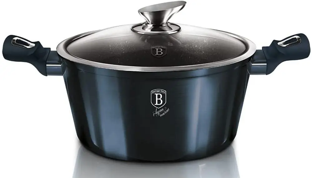 Cratita cu capac Berlinger Haus Black Metallic BH 1878 (Aquamarine) - 2