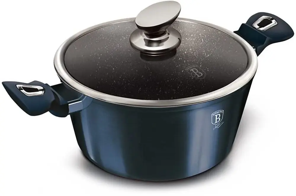 Cratita cu capac Berlinger Haus Black Metallic BH 1878 (Aquamarine)
