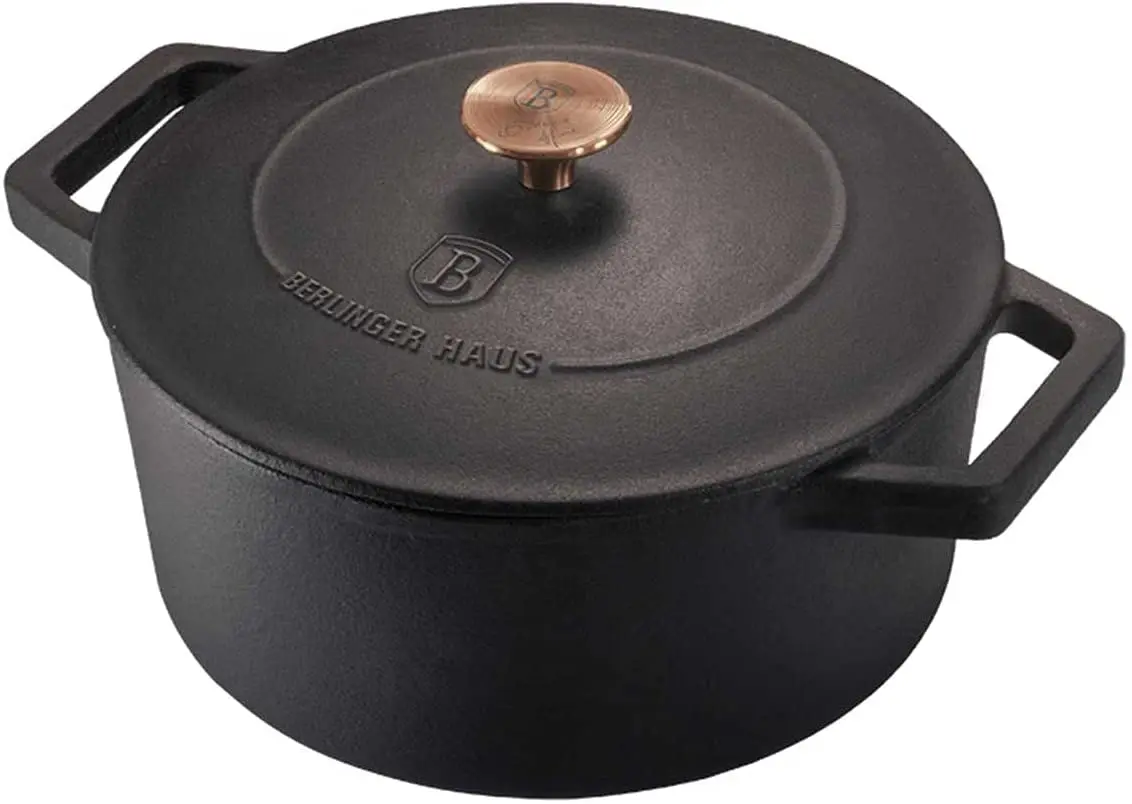 Кастрюля с крышкой Berlinger Haus Metallic BH 6492 (Black/Rose Gold)