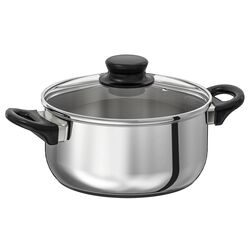 Oală cu capac Ikea Annons sticla 2.8L (Inox)