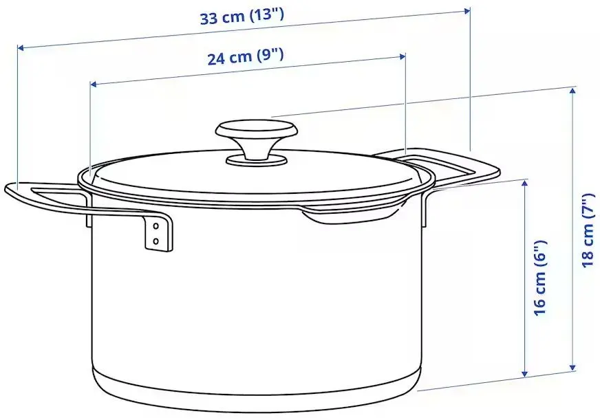 Cratita cu capac Ikea Hemkomst 5.0L (Inox)