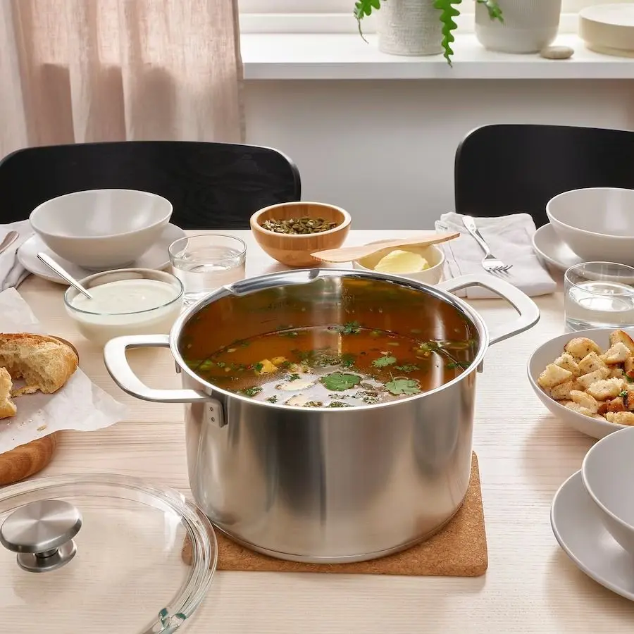 Cratita cu capac Ikea Hemkomst 5.0L (Inox)