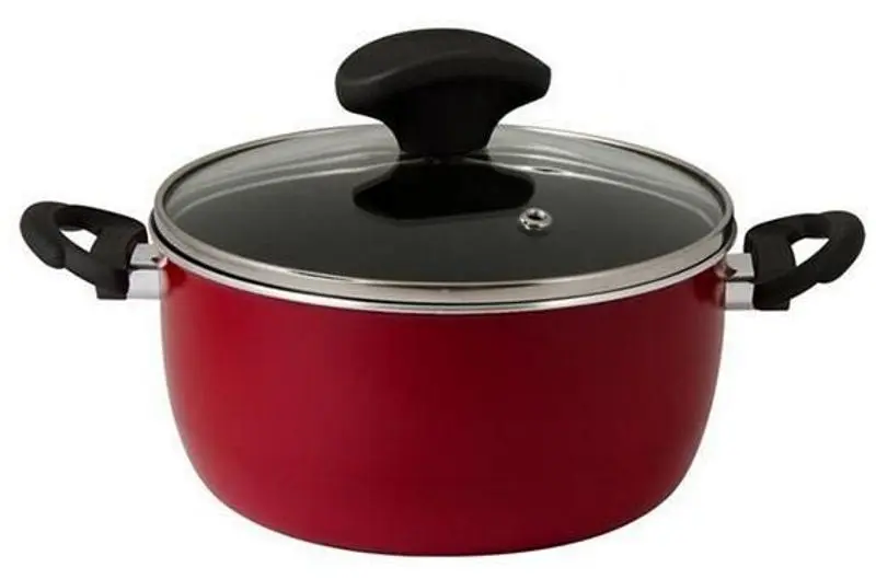 Кастрюля с крышкой Ravelli N10 37819 3.5L (Red/Black)