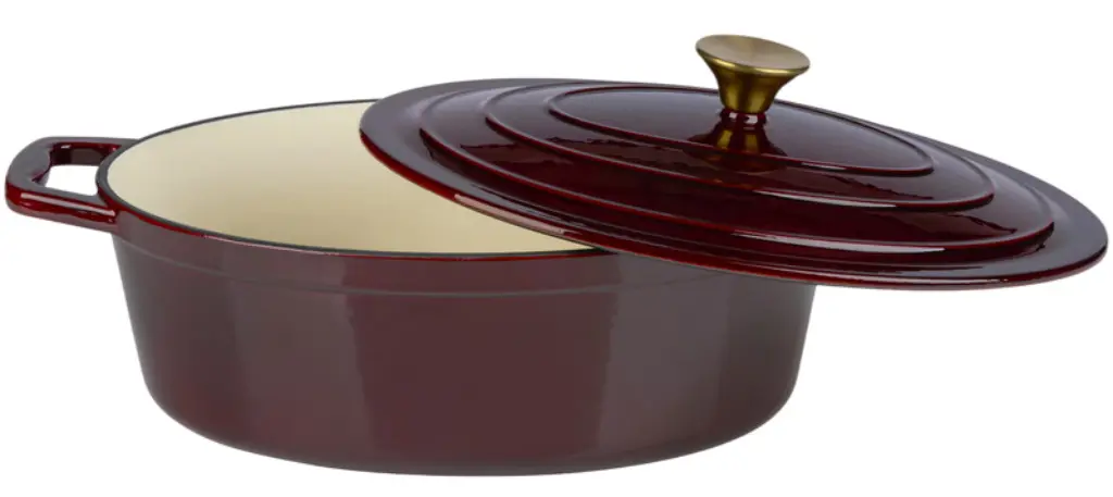 Oala cu capac Alpina Cast Iron (Burgundy) - 2
