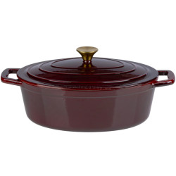 Oala cu capac Alpina Cast Iron (Burgundy)