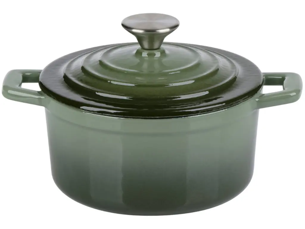 Oala cu capac Alpina Cast Iron (Green)