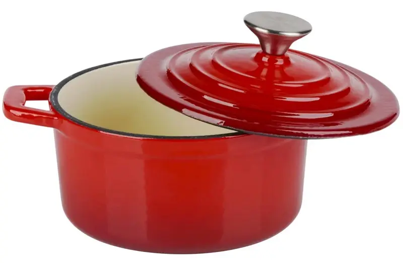 Oala cu capac Alpina Cast Iron (Red) - 2