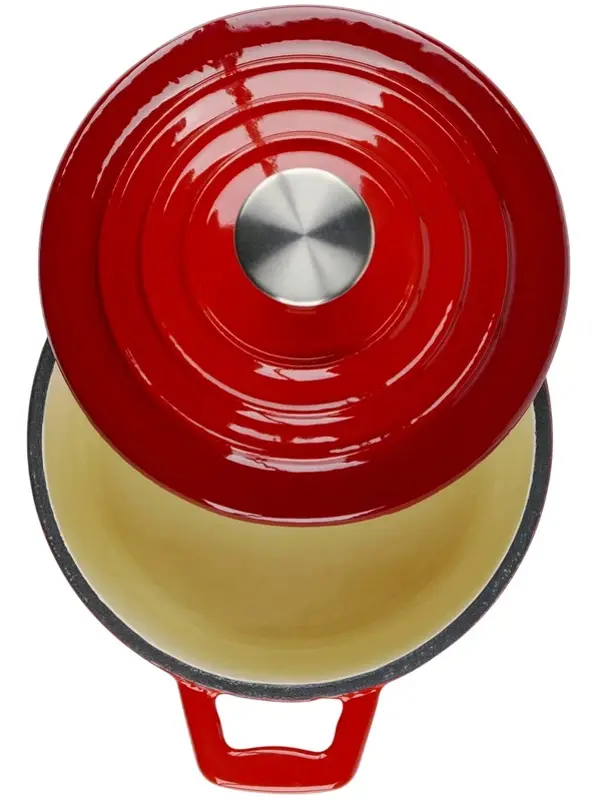 Oala cu capac Alpina Cast Iron (Red) - 3
