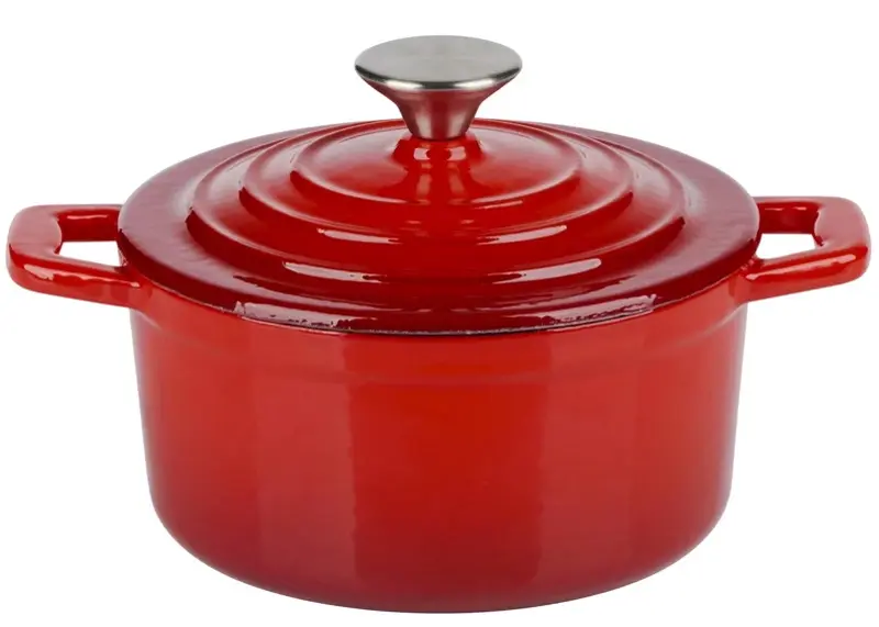 Oala cu capac Alpina Cast Iron (Red)