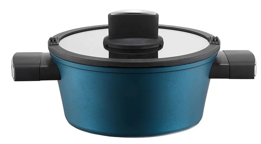 Кастрюля с крышкой Ambition Azzuro Qualum Basic Coating (Blue)