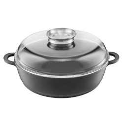 Oala cu capac Ambition Taurus Platinum Plus Coating (Black)
