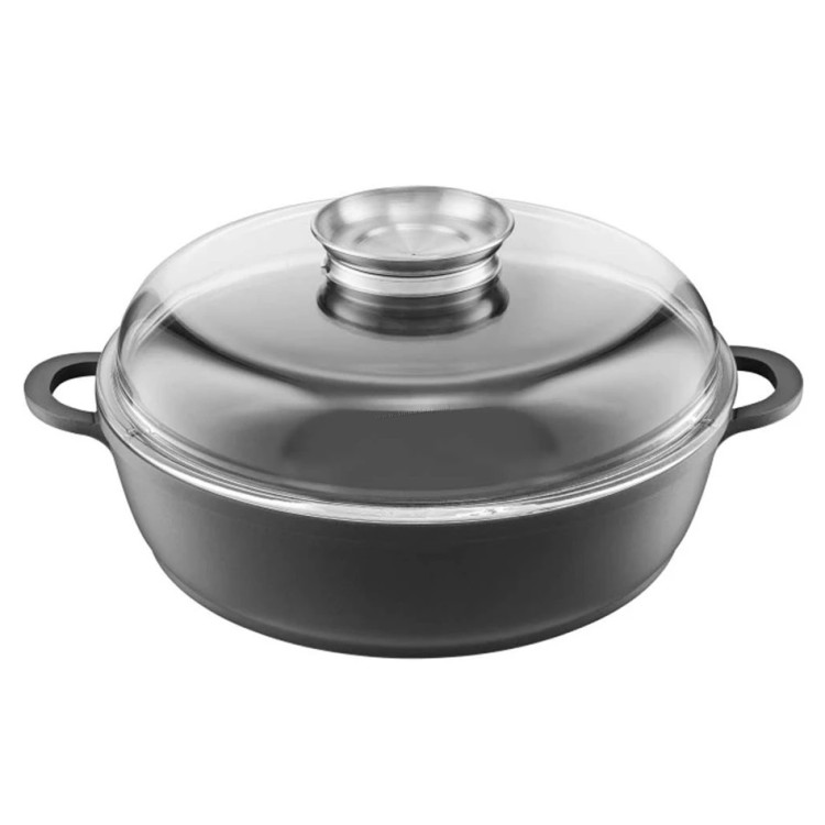Кастрюля с крышкой Ambition Taurus Platinum Plus Coating (Black)
