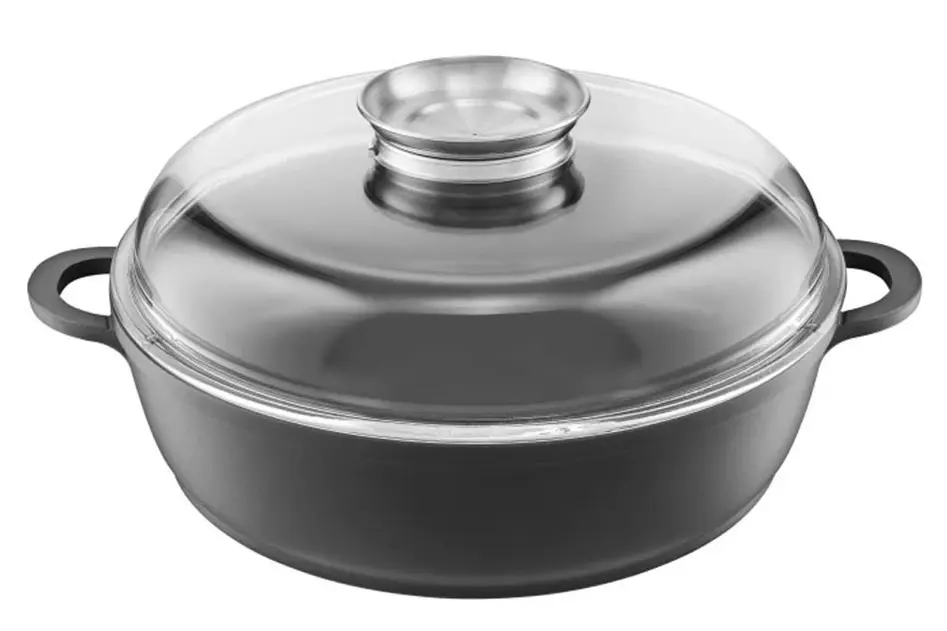 Oala cu capac Ambition Taurus Platinum Plus Coating (Black)