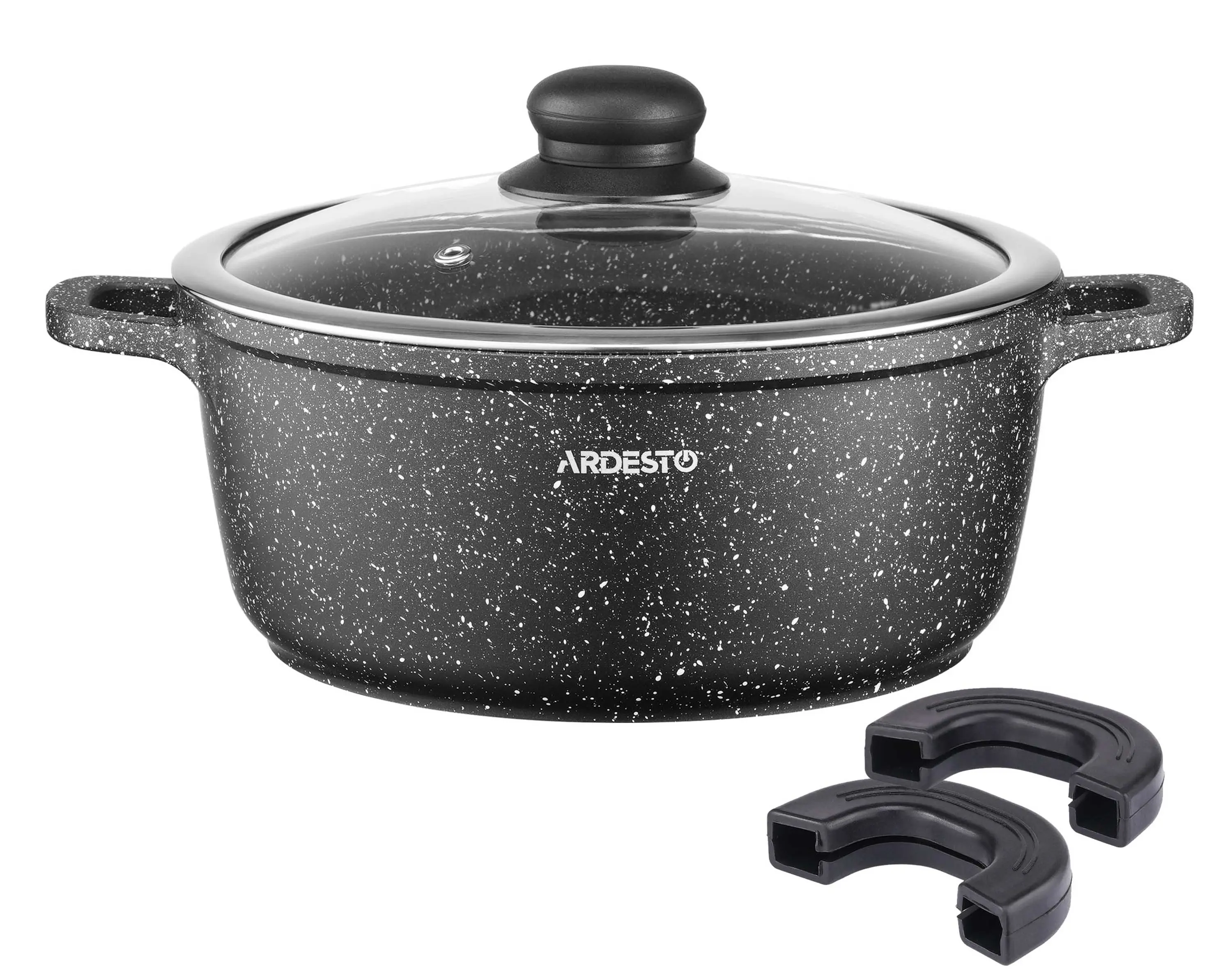 Кастрюля с крышкой Ardesto Gemini Anzio AR2454GE (Black) - 2