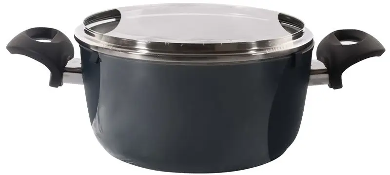 Кастрюля с крышкой Ballarini Capri Granitium 20cm (Black) - 3