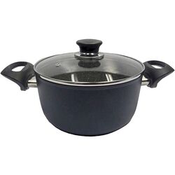 Oala cu capac Ballarini Capri Granitium 20cm (Black)