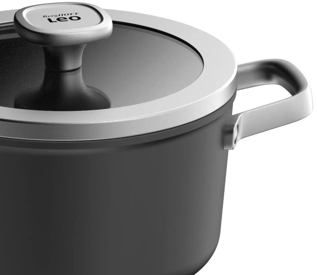 Cratita cu capac Berghoff Graphite Leo 3.1L (Black)