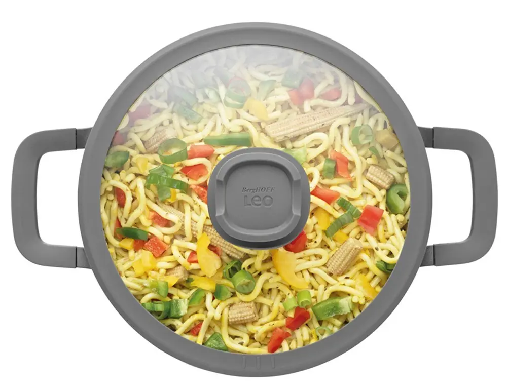 Кастрюля с крышкой Berghoff Leo Stone+ 3950594 (Black)