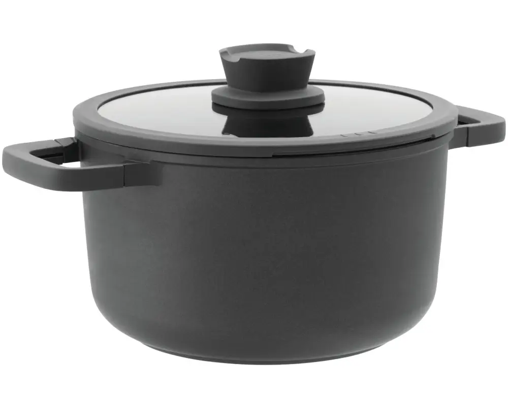 Кастрюля с крышкой Berghoff Leo Stone+ 3950594 (Black)