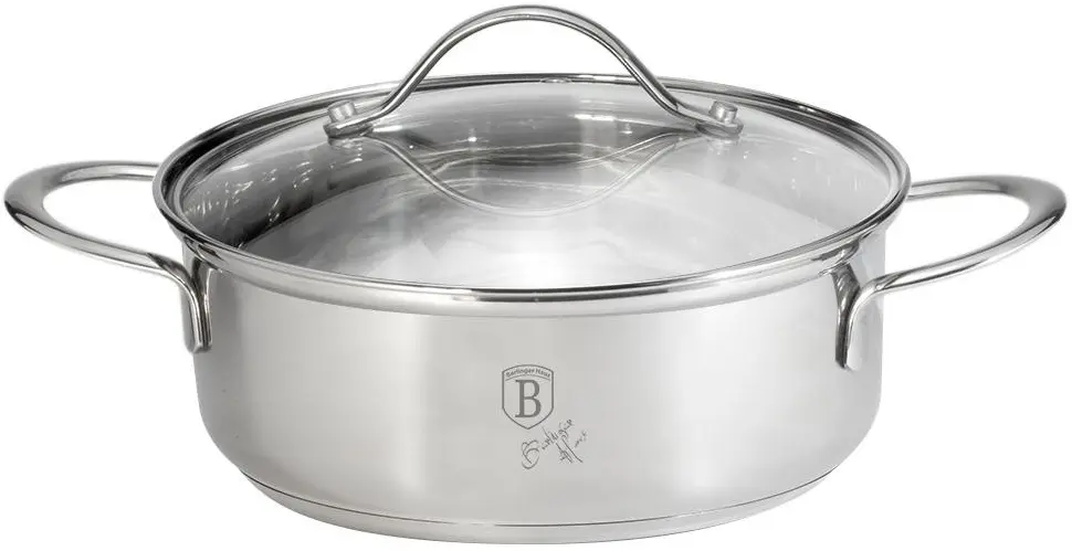 Кастрюля с крышкой Berlinger Haus BH-6281 26cm (Silver)
