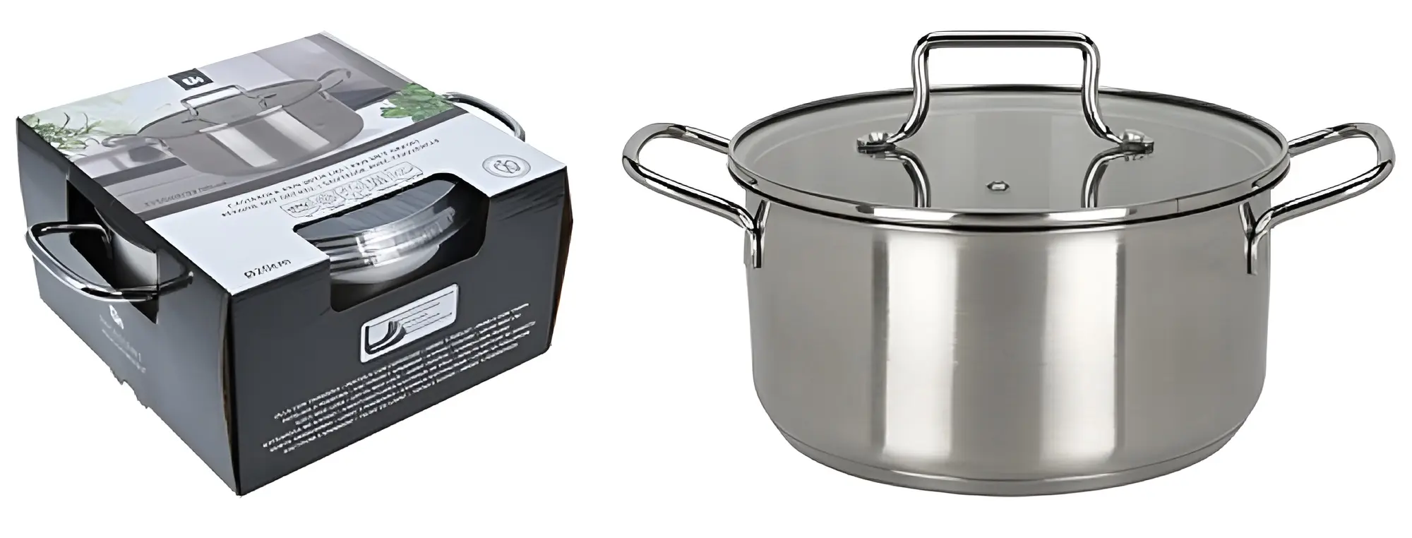 Oala cu capac Excellent Houseware 55421 (Inox)