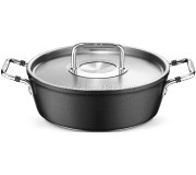 Кастрюля с крышкой Fissler Luno 28cm 4.3L (Black/Inox)