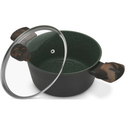 Oala cu capac Fissman 14592 (Black)