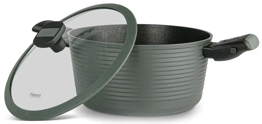 Кастрюля с крышкой Fissman Brilliant 14381 (Olive)