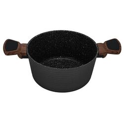 Кастрюля с крышкой Fissman Diamond 14304 (Black) Thumb