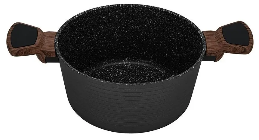 Кастрюля с крышкой Fissman Diamond 14304 (Black)