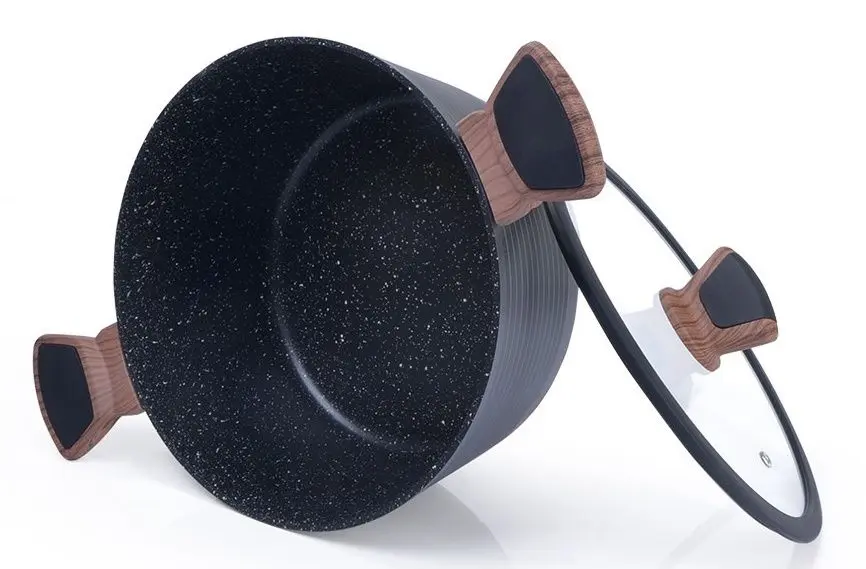 Кастрюля с крышкой Fissman Diamond 4304 (Black)