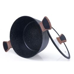 Кастрюля с крышкой Fissman Diamond 4305 (Black) Thumb