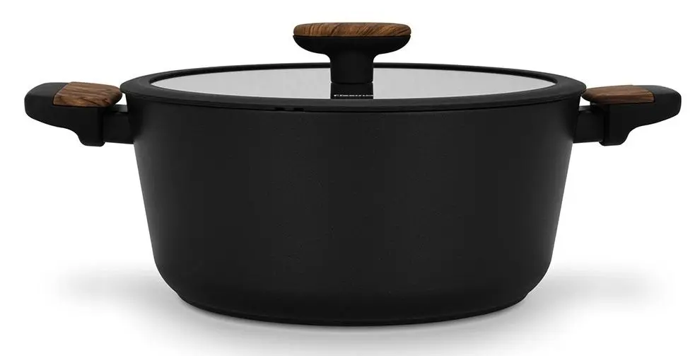 Кастрюля с крышкой Fissman Feorella 14513 (Black)
