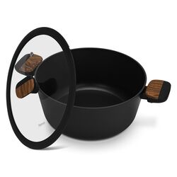 Кастрюля с крышкой Fissman Feorella 14514 (Black) Thumb