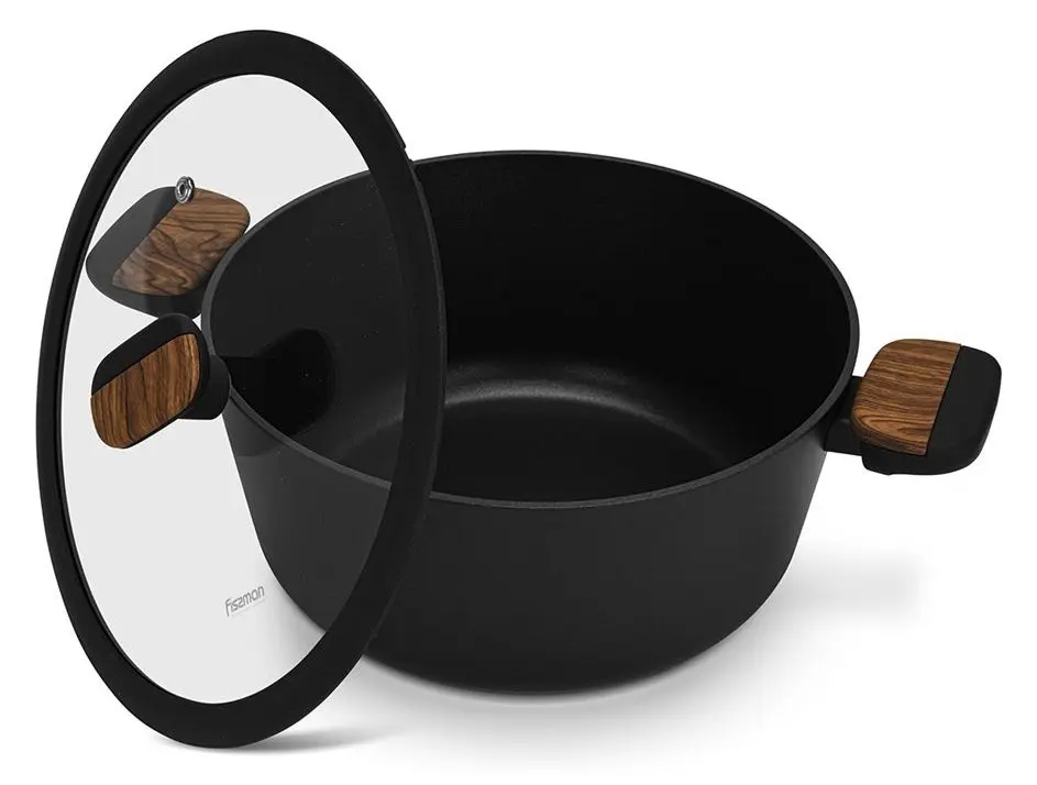 Кастрюля с крышкой Fissman Feorella 14514 (Black) - 3