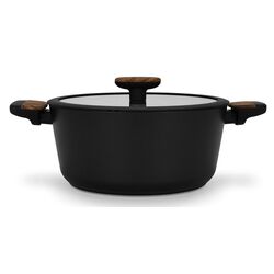 Кастрюля с крышкой Fissman Feorella 14514 (Black) Thumb