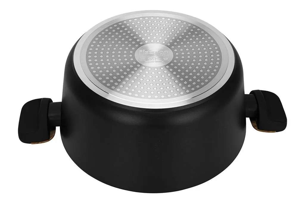 Кастрюля с крышкой Fissman Feorella 14514 (Black) - 7