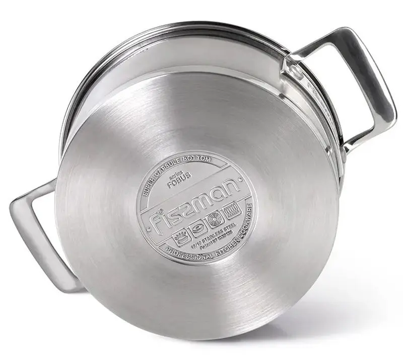 Кастрюля с крышкой Fissman Fobus 5388 (Inox) - 2