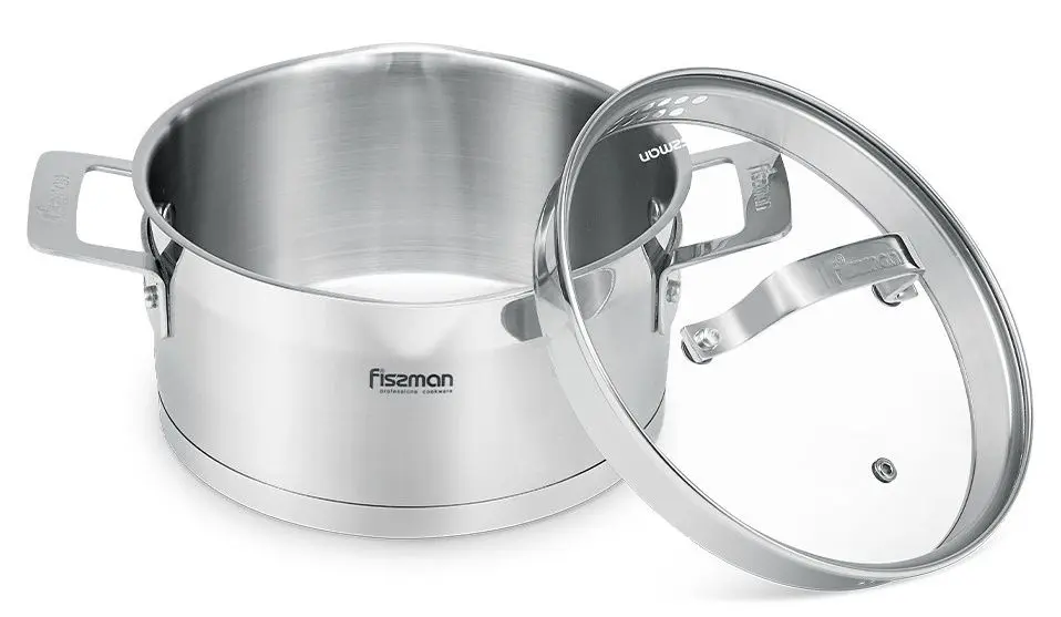 Кастрюля с крышкой Fissman Fobus 5388 (Inox) - 3