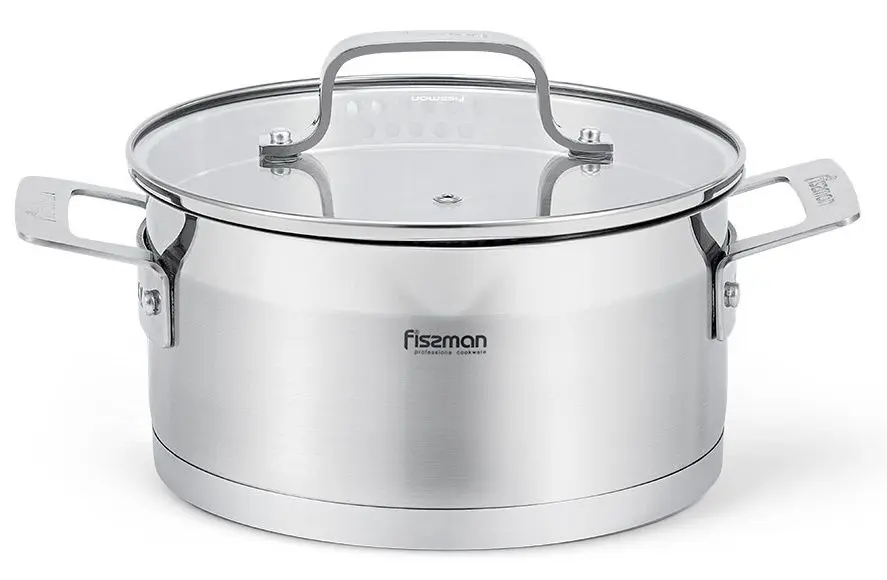 Кастрюля с крышкой Fissman Fobus 5388 (Inox)