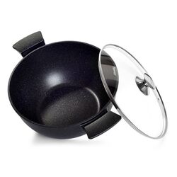 Кастрюля с крышкой Fissman Grande 14321 (Black) Thumb