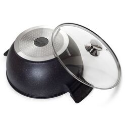 Кастрюля с крышкой Fissman Grande 14321 (Black) Thumb