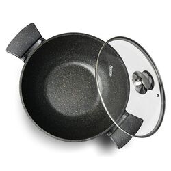 Кастрюля с крышкой Fissman Grande 14321 (Black) Thumb