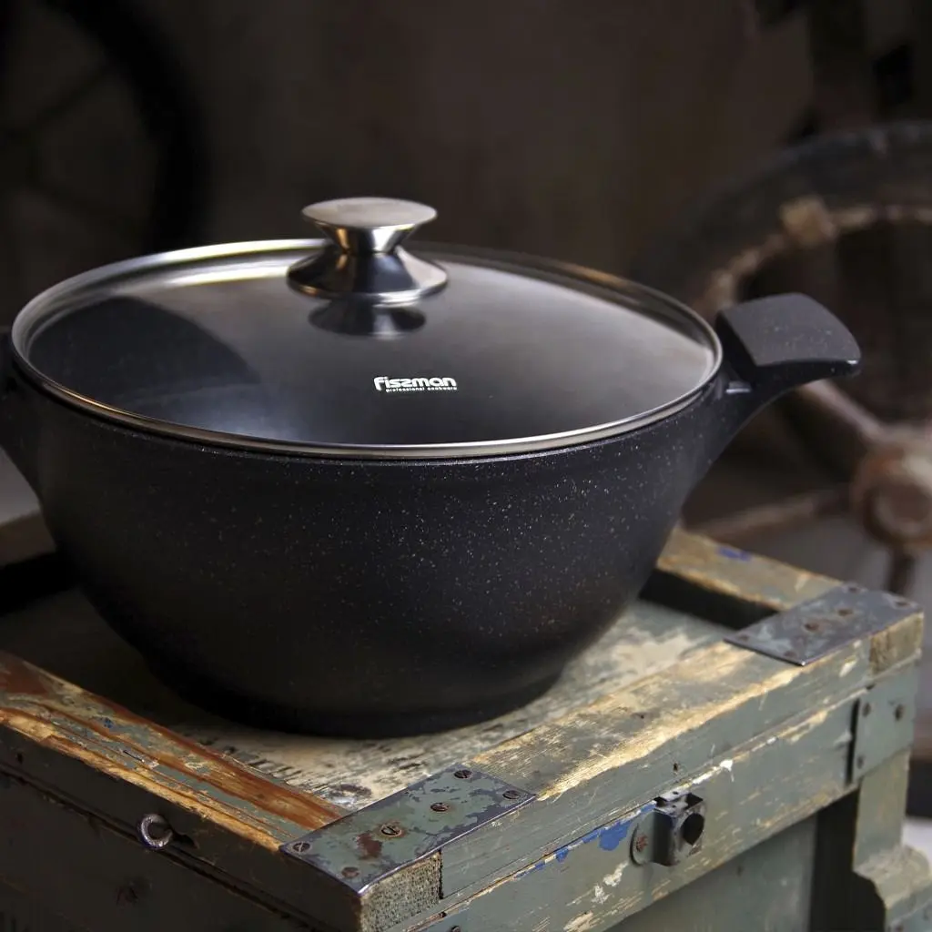 Кастрюля с крышкой Fissman Grande 14321 (Black) - 6