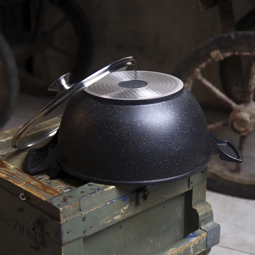 Кастрюля с крышкой Fissman Grande 14321 (Black) - 7