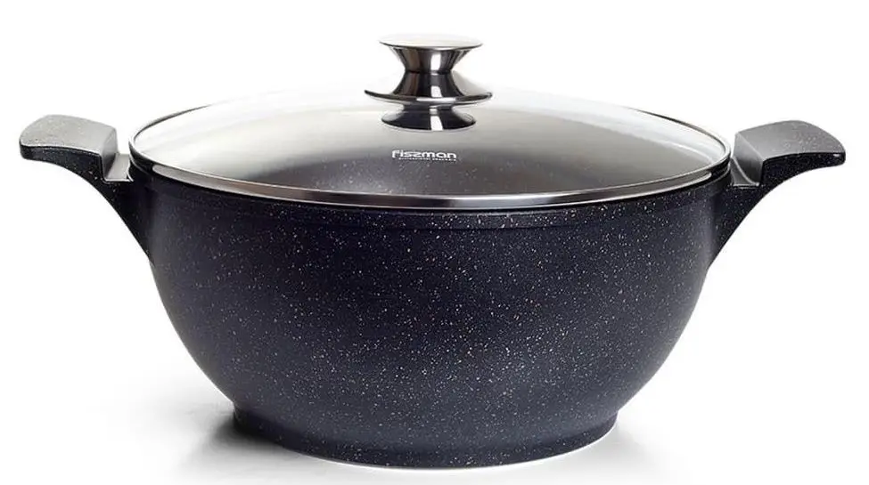 Кастрюля с крышкой Fissman Grande 14321 (Black)